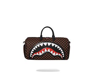 Taška Sprayground - Sharks In Paris Wtf Bubble Brown Check Duffle