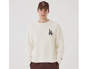 Mikina New Era - MLB Waffle Knit Crew - LA Dodgers - Off White