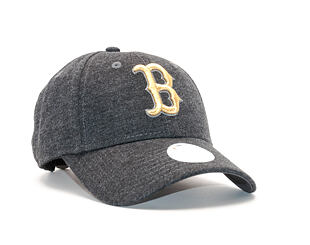 Dámská Kšiltovka New Era Essential Jersey Boston Red Sox 9FORTY Grey Heather/Gold Strapback