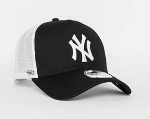Kšiltovka New Era - MLB Clean 9FORTY Trucker - NY Yankees - Black / White