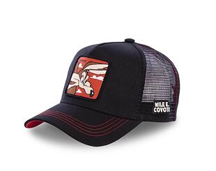Kšiltovka Capslab - Trucker Looney Tunes - Wile E. Coyote - Black / Red