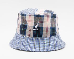 Klobouk Kangol K5297 Plaid Mashup Bucket Mykonos Blue