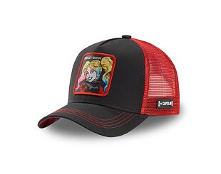 Kšiltovka Capslab Batman - Harley Quinn Trucker Black / Red