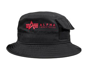 Klobouk Alpha Industries Utility Bucket Hat 116911 Black / Red