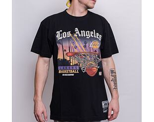 Triko Mitchell & Ness Scenic Tee Los Angeles Lakers Black