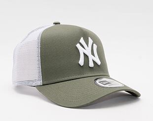 Kšiltovka New Era 9FORTY A-Frame Trucker MLB League Essential New York Yankees - Olive / White