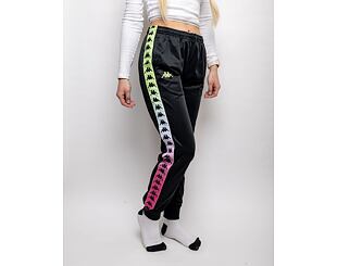 Dámské Tepláky Kappa 222 Banda Wrastoria Degrade Black - Fuxia - Lime