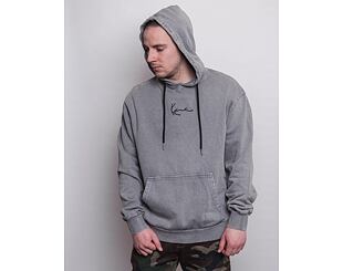 Mikina Karl Kani Small Signature OS Hoodie bleached grey