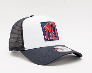 Kšiltovka New Era 9FORTY A-Frame Trucker MLB Team Patch New York Yankees Snapback Optic White