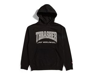 Mikina HUF × Thrasher Bayview Hoodie Black