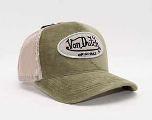 Kšiltovka Von Dutch Kent Trucker Velvet Khaki/Sand