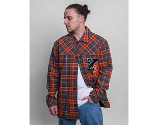 Košile Karl Kani Chest Signature Heavy Flannel Overshirt cognac