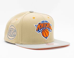 Kšiltovka Mitchell & Ness CLASSIC CANVAS SNAPBACK New York Knicks Tan