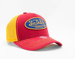 Kšiltovka Von Dutch Boston Trucker Cotton Twill Red/Yellow