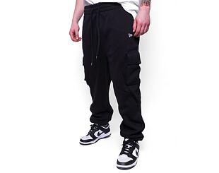 Tepláky New Era Relaxed Cargo Joggers Black / Off White