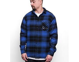 Košile Karl Kani Chest Signature Heavy Flannel Shirt blue/black