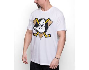 Triko Mitchell & Ness NHL Team Logo Tee Anaheim Ducks White