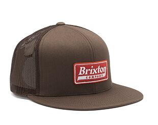 Kšiltovka Brixton Steadfast HP Mesh Cap Dark Earth / Burnt Red