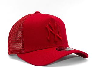 Dětská kšiltovka New Era 9FORTY Kids A-Frame Trucker MLB Tonal Mesh New York Yankees Scarlet