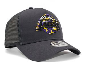 Kšiltovka New Era 9FORTY A-Frame Trucker NBA Team Camo Infill Los Angeles Lakers Graphite