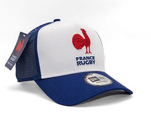Kšiltovka New Era 9FORTY A-Frame Trucker Essential Trucker French Federation of Rugby White