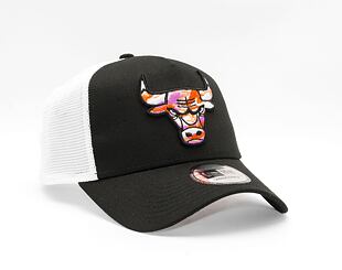 Kšiltovka New Era 9FORTY A-Frame Trucker NBA Seasonal Infill Trucker Chicago Bulls Black / Wild Rose