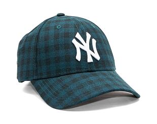 Kšiltovka New Era 9FORTY MLB Flannel New York Yankees Dark Green / White