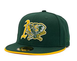 Kšiltovka New Era 59FIFTY MLB Team Color Split Oakland Athletics - Dark Green