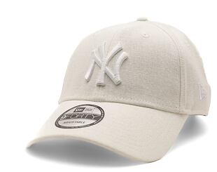 Kšiltovka New Era 9FORTY MLB Linen New York Yankees - White