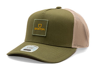 Kšiltovka Brixton - Alpha Block X C Mp Mesh Cap - Ivy Green/Sand