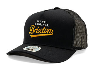 Kšiltovka Brixton - Postal C Netplus Mp Trucker Ha - Black/Black
