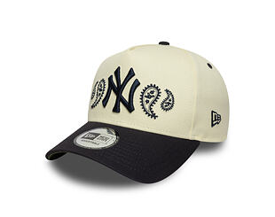 Kšiltovka New Era - MLB Paisley Bandana 9FORTY A-Frame - NY Yankees - Cream / Navy
