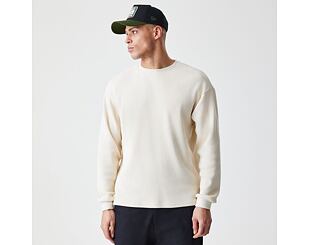 Triko New Era - Branded Longsleeve Waffle Tee - Cream