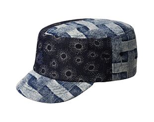 Kšiltovka Kangol - TRENDS PACK - Denim Mashup Army Cap - Blue Picnic