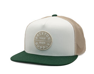 Kšiltovka Brixton - Oath Mp Trucker Hat - Off White/Primal Green/Sand