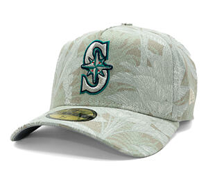 Kšiltovka New Era - MLB Three Looms "Leafy Palm" 59FORTY A-Frame - Seattle Mariners - Stone