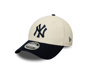 Kšiltovka New Era - MLB Cord 9FORTY M-CROWN - NY Yankees - Cream / Navy