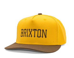 Kšiltovka Brixton - Homerun Snapback - Golden Hour/Walnut Brown
