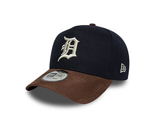 Kšiltovka New Era - MLB Suede Visor 9FORTY A-Frame - Detroit Tigers - Navy / Chestnut Brown
