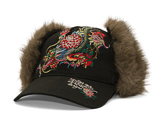 Kšiltovka Ed Hardy - Crawling Dragon Trapper - Black