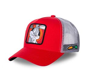 Kšiltovka Capslab Trucker - Looney Tunes - Bugs Bunny - Red/ Grey