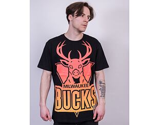 0Triko Mitchell & Ness Milwaukee Bucks Flames Tee SSTEBW19142 Black