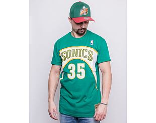 Triko Mitchell & Ness Seattle Supersonics Kevin Durant Name & Number Tee Dark Green