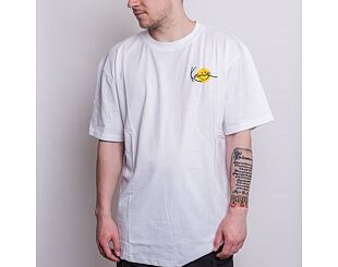 Triko Karl Kani Chest Signature Smiley print Tee white/yellow
