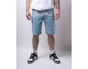 Kraťasy Karl Kani Serif Denim Shorts bleached blue