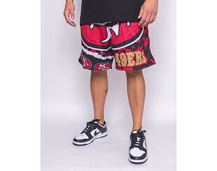 Kraťasy Mitchell & Ness NFL Jumbotron 2.0 Shorts San Francisco 49Ers Black / Red