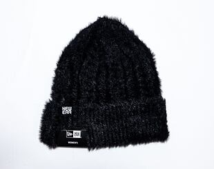 Dámský kulich New Era Womens Fluffy Beanie Black/White