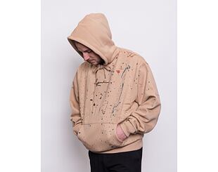 Mikina Karl Kani Small Signature OS Paintsplatter Hoodie sand