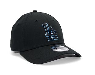 Kšiltovka New Era 9FORTY MLB Team Outline Los Angeles Dodgers Black / Radiant Blue