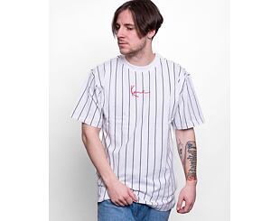 Triko Karl Kani 6030152 Small Signature Pinstripe Tee White/Black